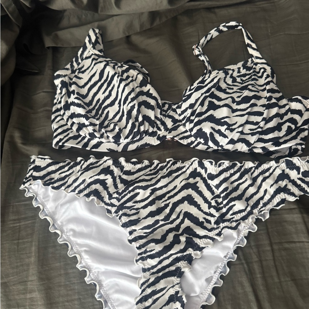 Target Black and White Zebra Print Bikini Set